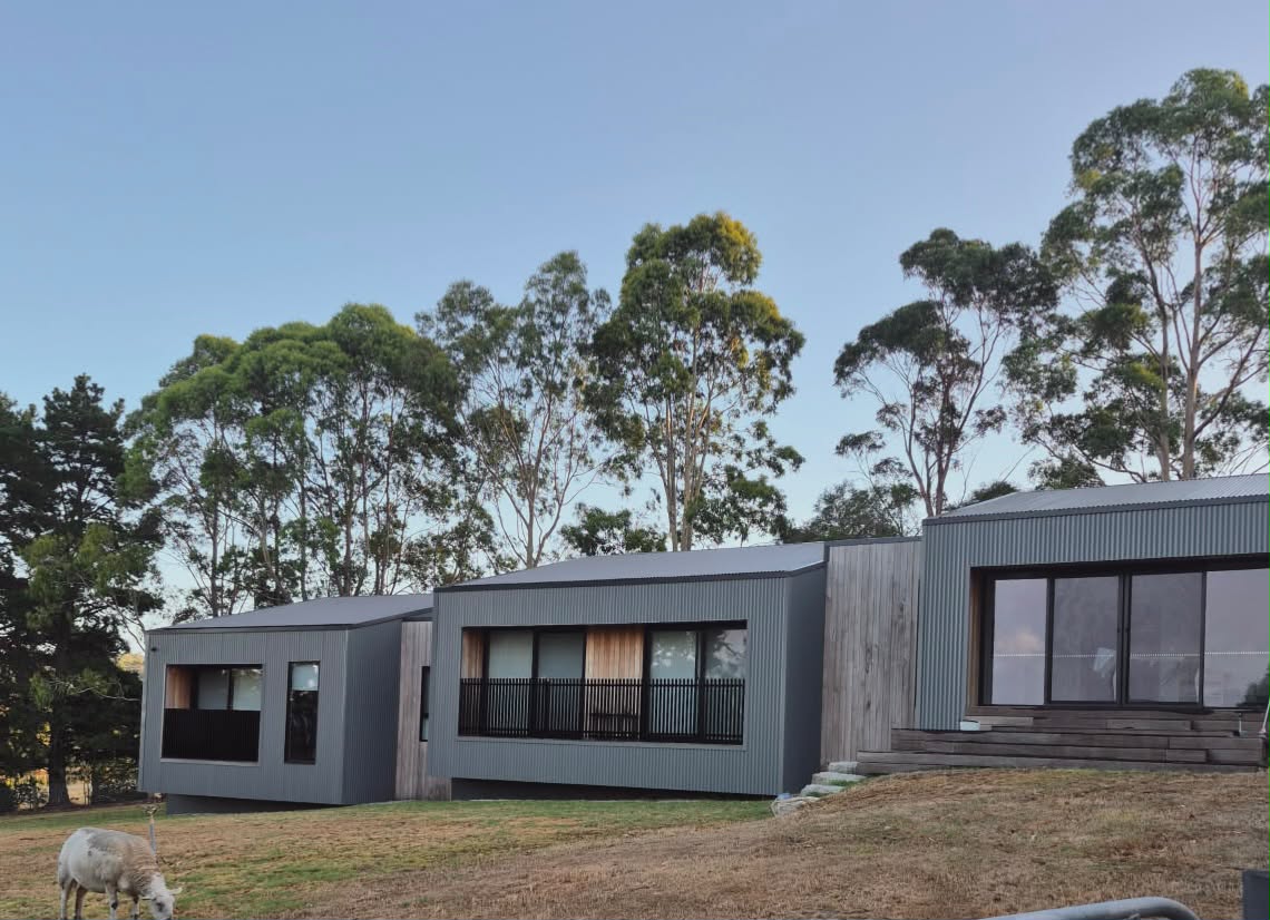 Paddock House — modern farmhouse exterior in Belgrave South